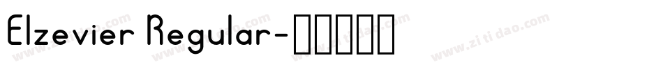 Elzevier Regular字体转换